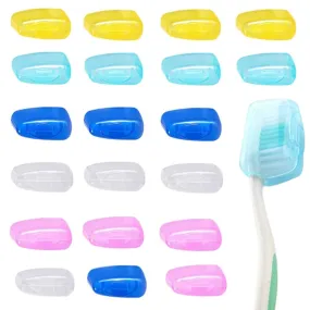 20 Pcs Portable Toothbrush Head Cover Case for Travel Hiking Camping Toothbrush Box Brush Cap Case for Home Travel Outdoor Camping Hiking Business Trip