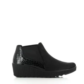 24 Hrs 23804 Black Ankle Boots