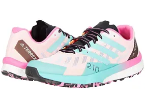 adidas Women's Terrex Speed Ultra Trail Running Shoe, White/Mint/Pink - 10.5