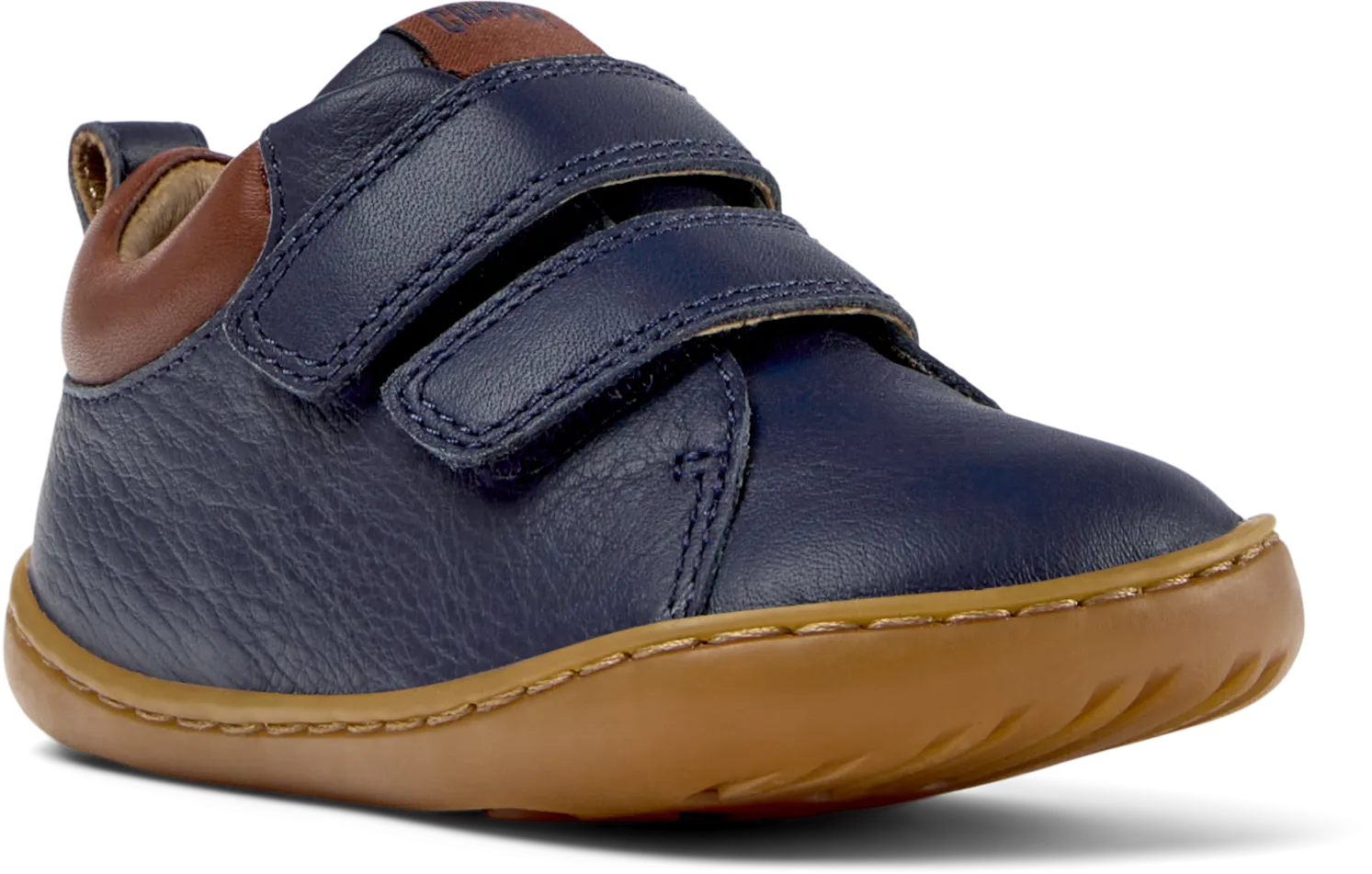 Peu Cami Navy Leather First Walking Shoe